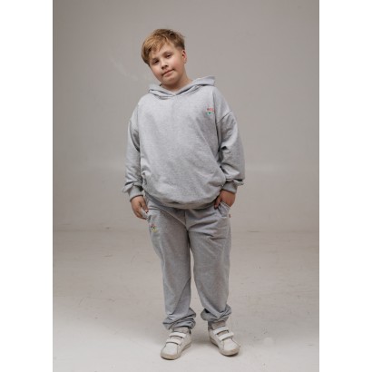 Детский спортивный костюм с вышивкой | Стильный костюм для девочек и мальчиков Украинское производство Серый